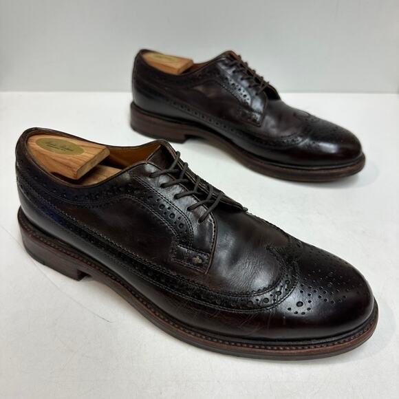 VERY GOOD Grant Stone x J. Crew Ludlow Longwing Wingtip Derby Brown Leather 10 main image 8